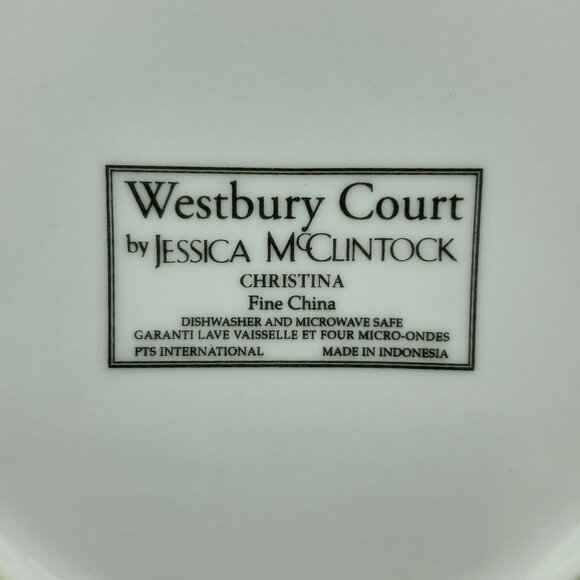 Westbury Court Christina Salad Plates Jessica McClintock Floral China Plates - Picture 4 of 4